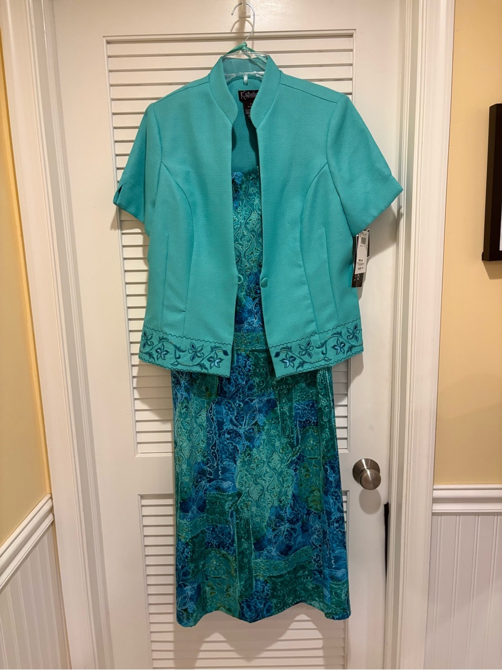 Brand New K Studio Turquoise Two Piece Dress Size 14